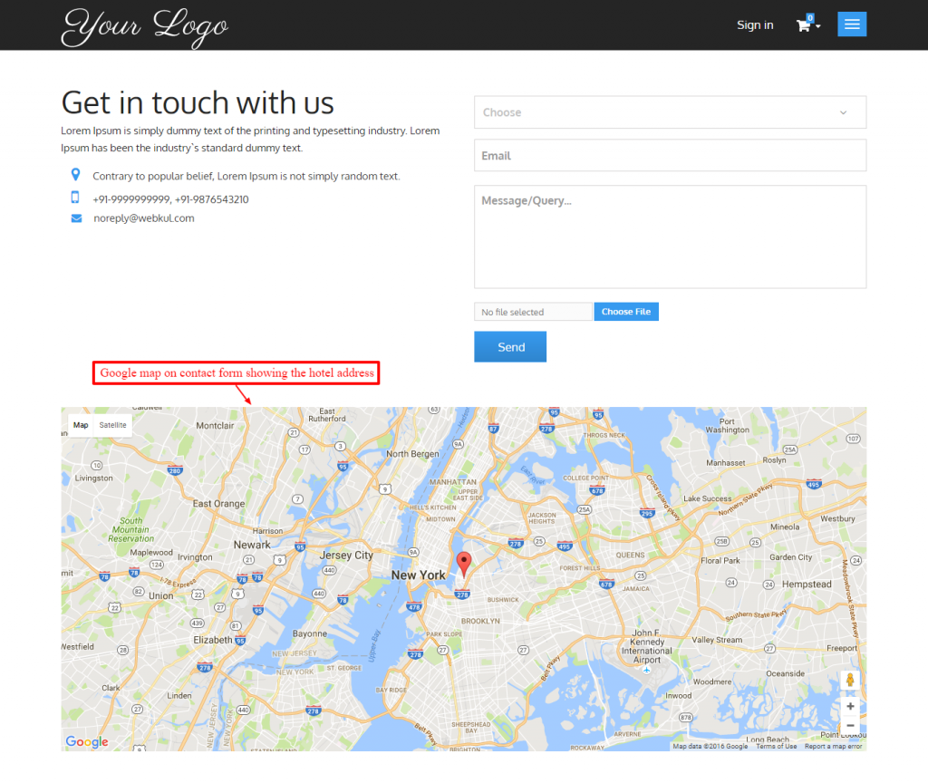 google-map-on-contact-us-page
