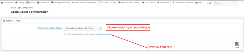 Display settings