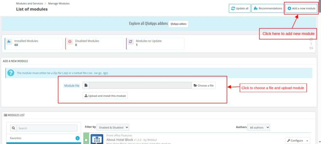 Manage Module