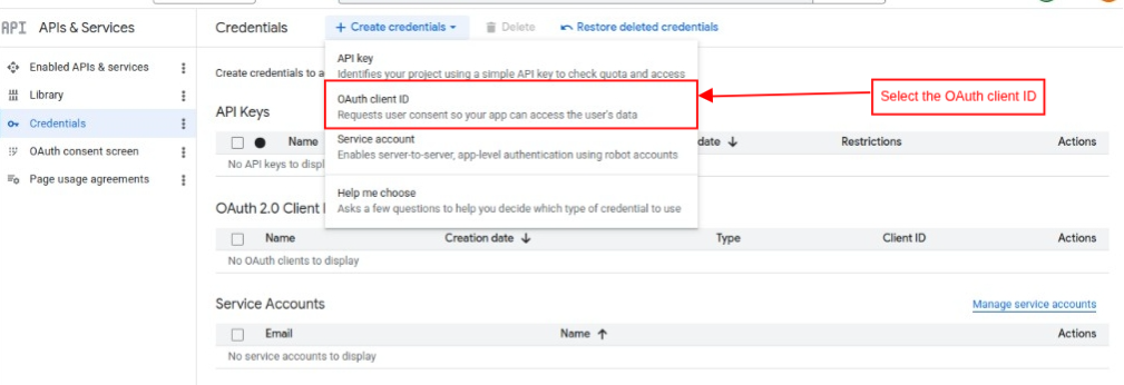 OAuth client ID