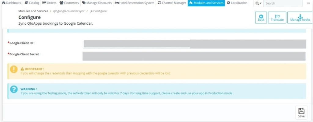 configure