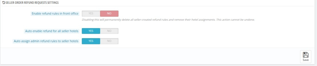 Disabled refund rule
