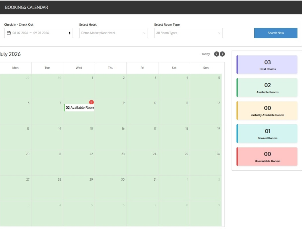 Booking Calendra