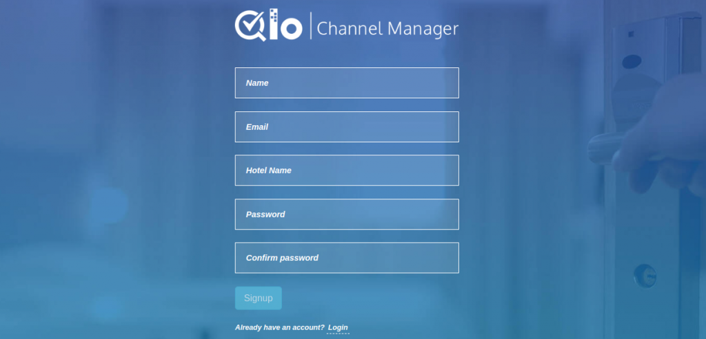 QloApps Channel Manager Signup form