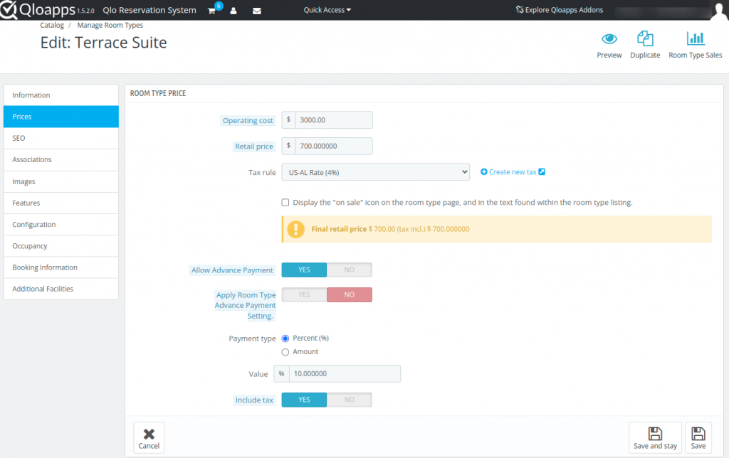 Manage Price Hotel reservation systems