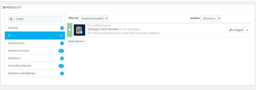 Install QloApps hotel Review