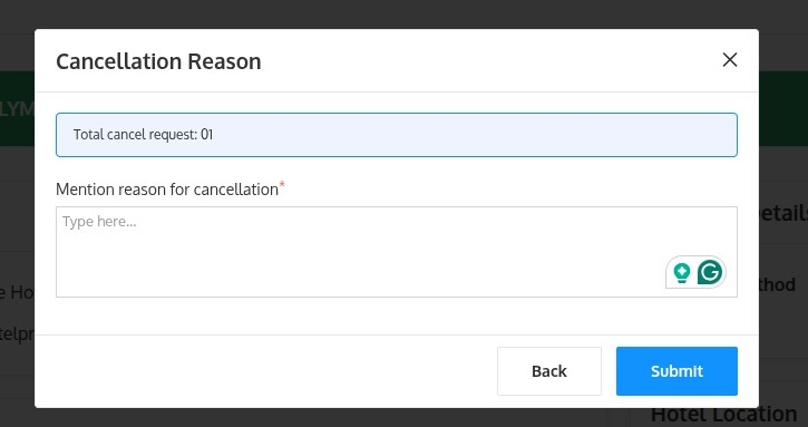cancellation reason