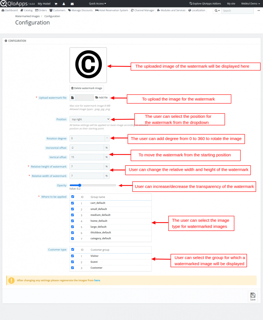 QloApps Watermarked Images Configuration