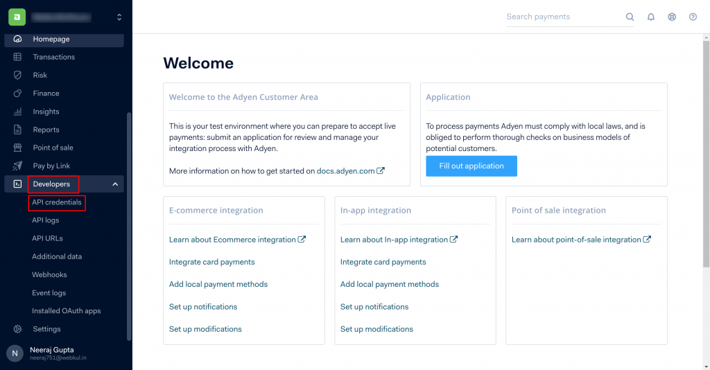 Adyen Payment Dashboard