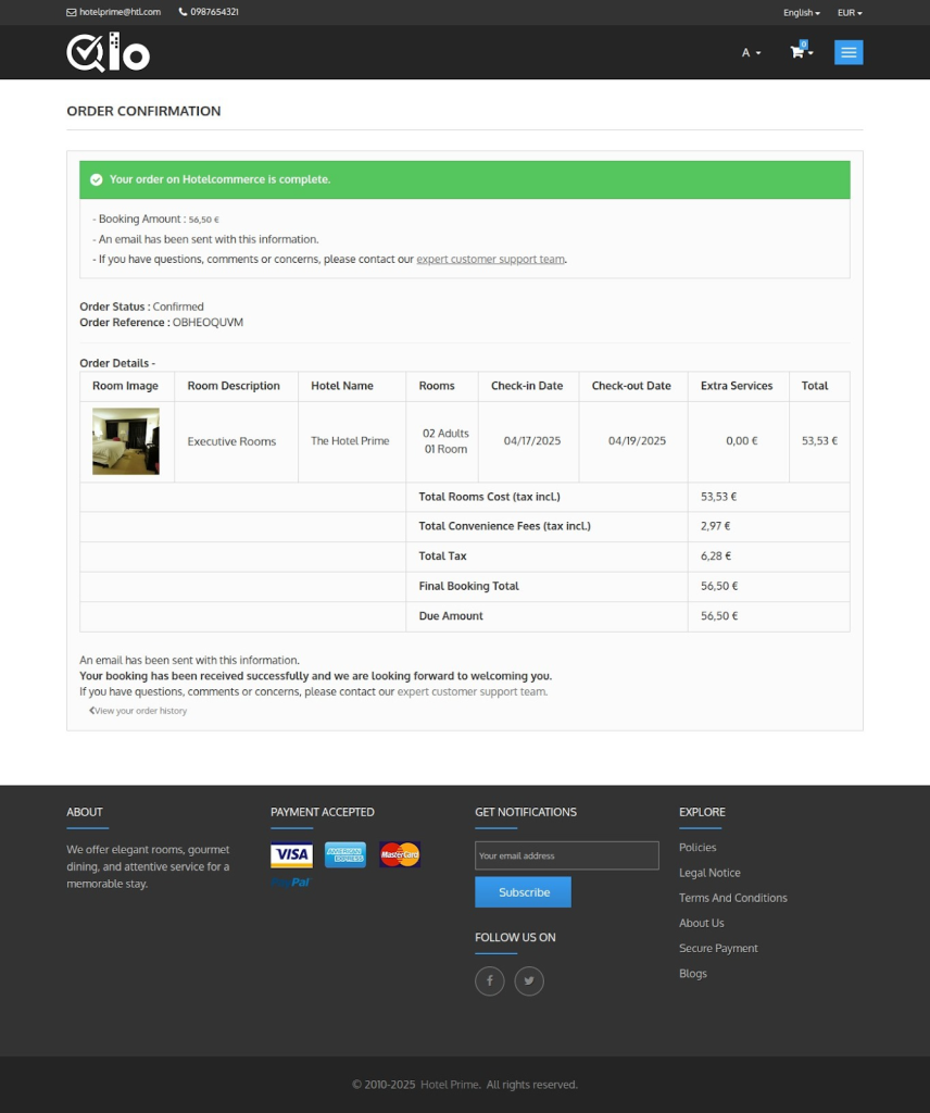 order confirmation