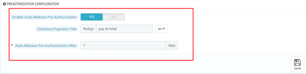 preauthorization configure