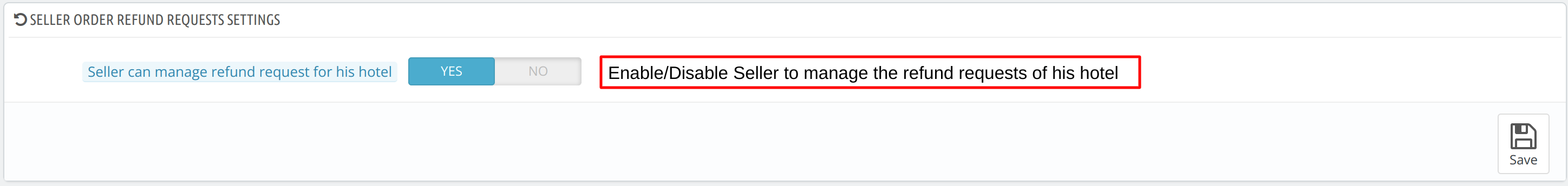 Seller Order Refund Requests Settings