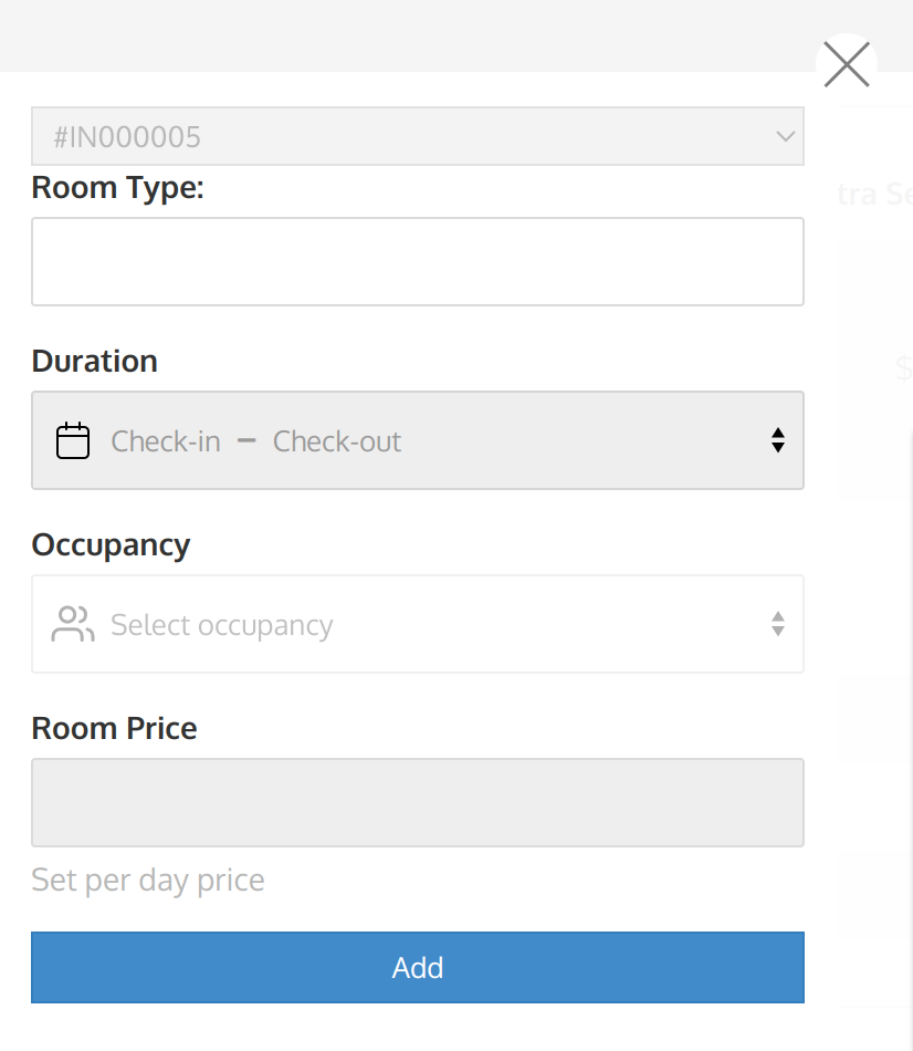 add room in order page in seller portal