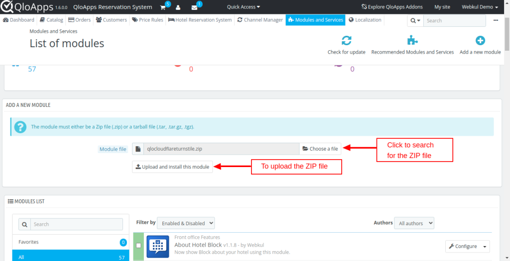 Uploading ZIP file