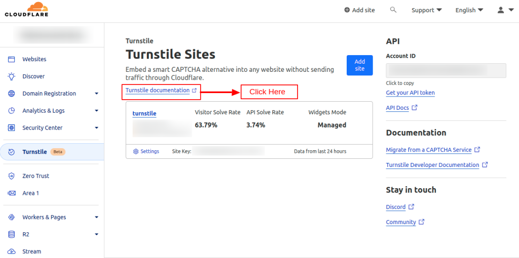 Link to open Dashboard ,where you can view analytics