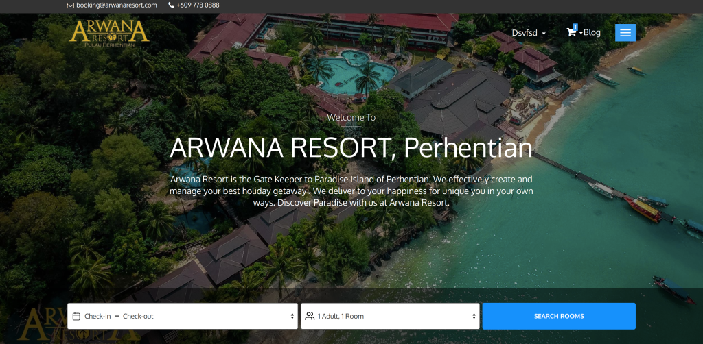 Arwana Perhentian Resort booking website