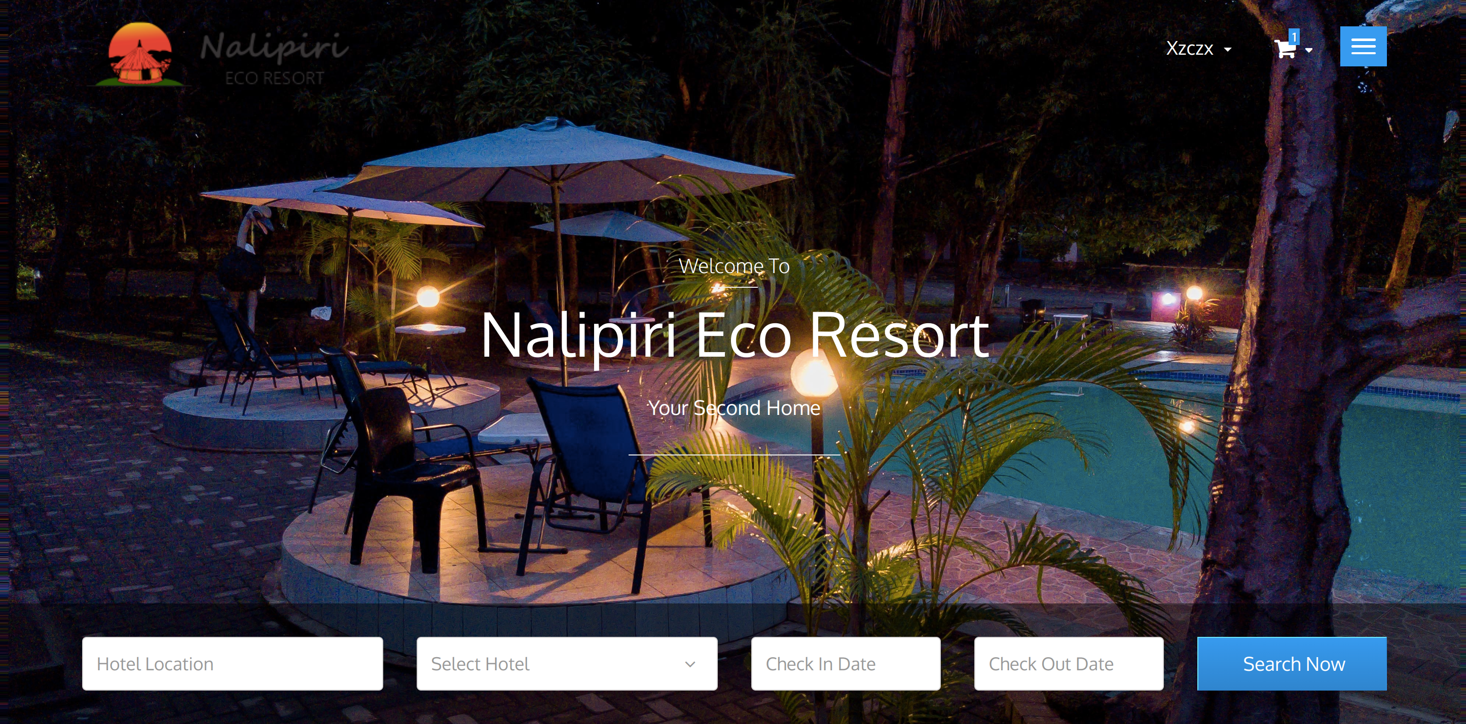 Nalipiri Eco Resort Website Home Page