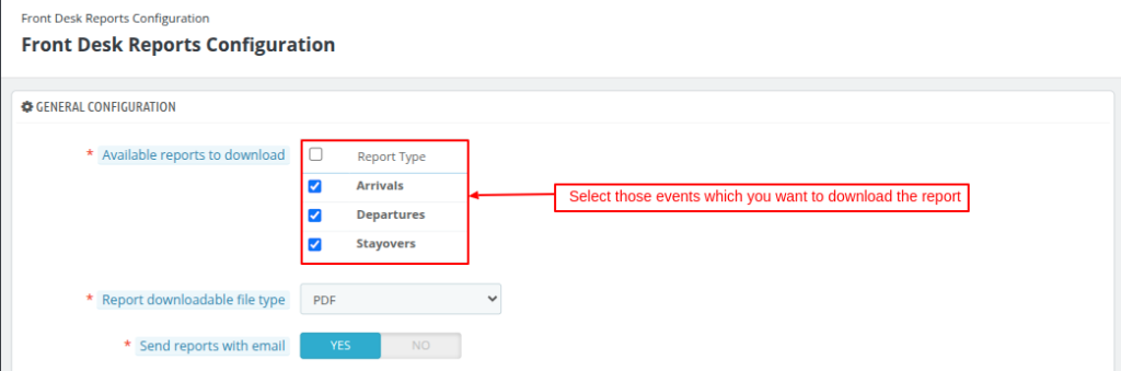 Front-Desk-Reports-Configuration-
