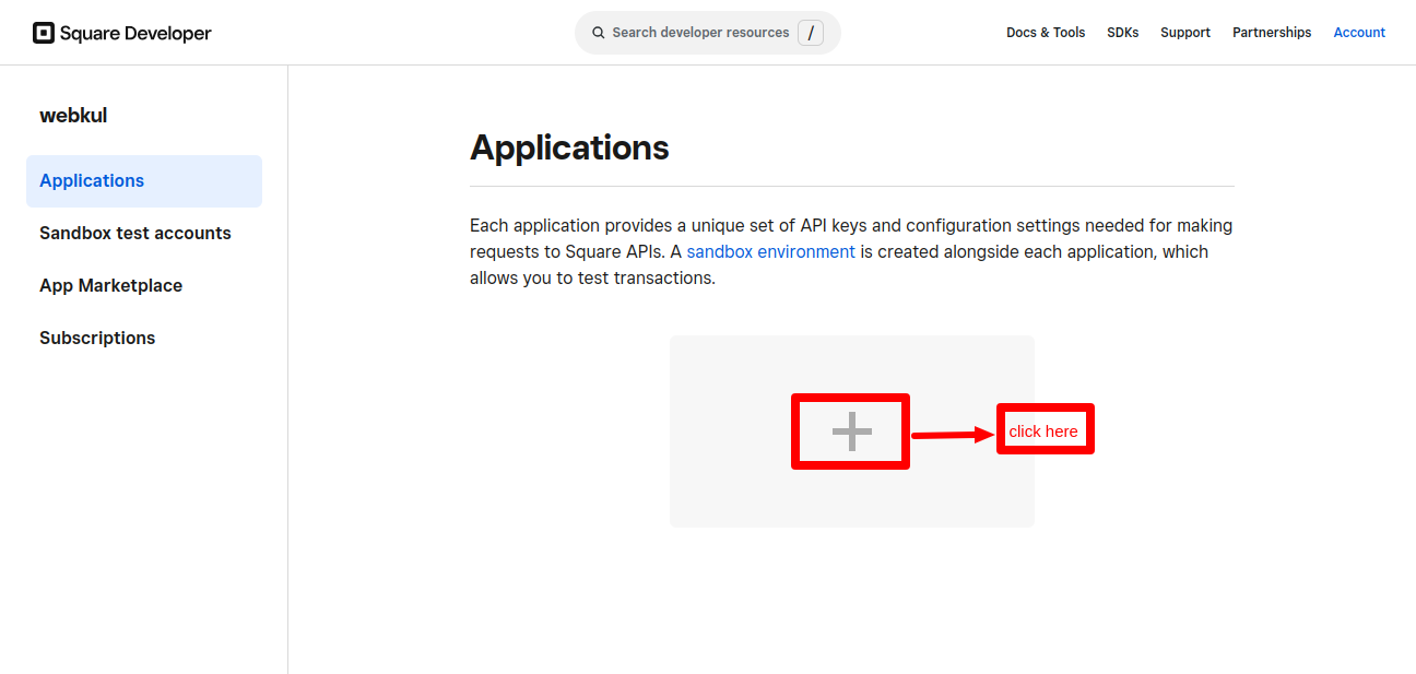 How to create an application to generate application Id & access token