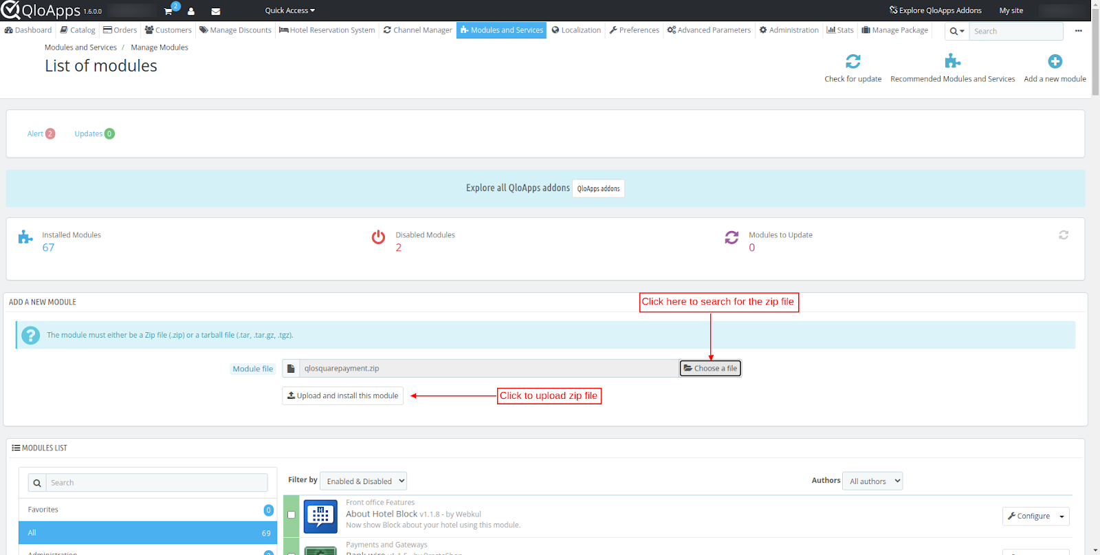 Adding zip file to install the module