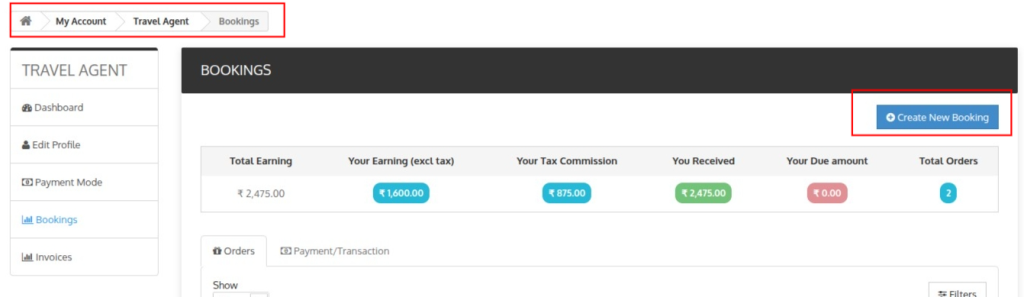 create booking process