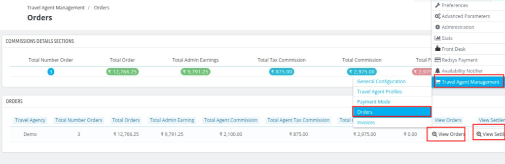 View orders