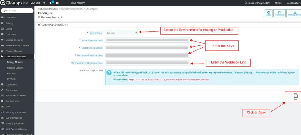 QloApps Flutterwave Payment Gateway