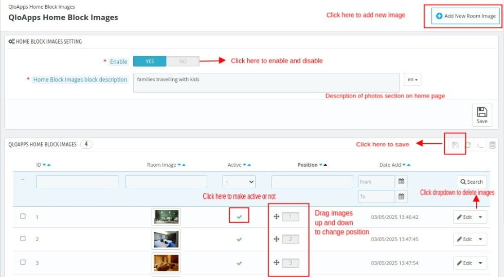 QloApps Single Page theme configuration