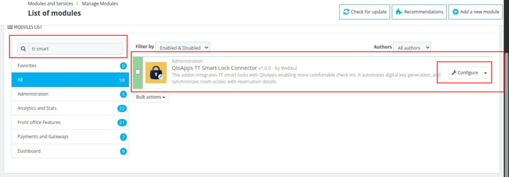 TT Smart Lock Configuration