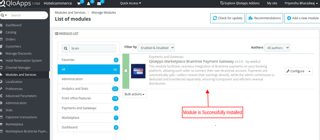 Marketplace Braintree Payment Gateway 