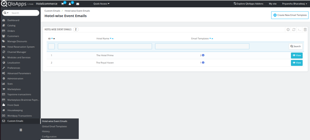 Booking Custom Email