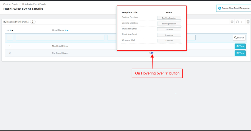 Booking Custom Email