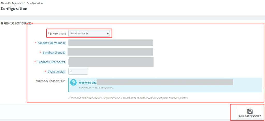 QloApps PhonePe configure settings