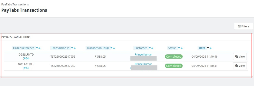 QloApps PayTabs Transcations
