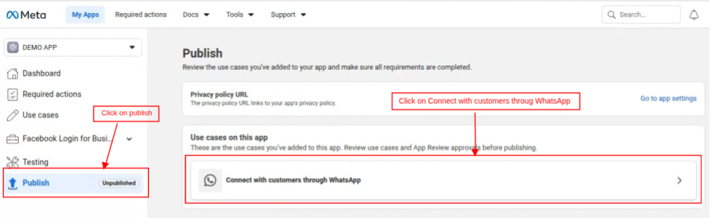 Publish Screen