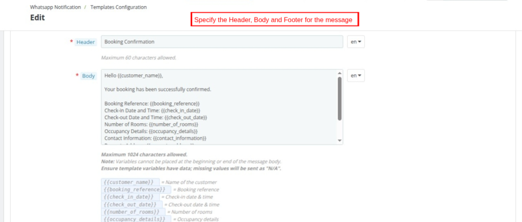Header Body and Footer