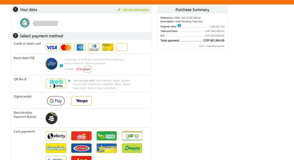 PayU Latam Payment Methods
