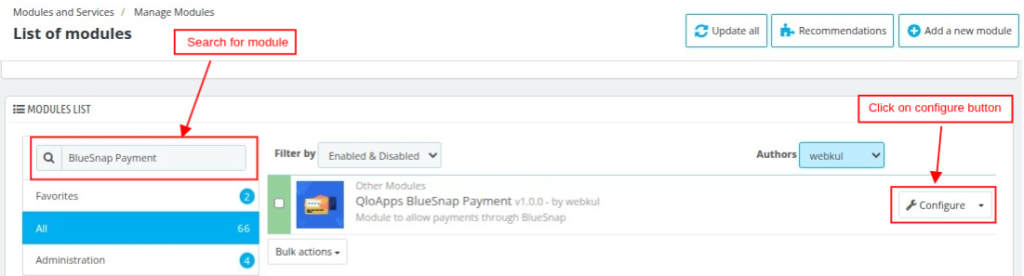 QloApps BlueSnap Payment