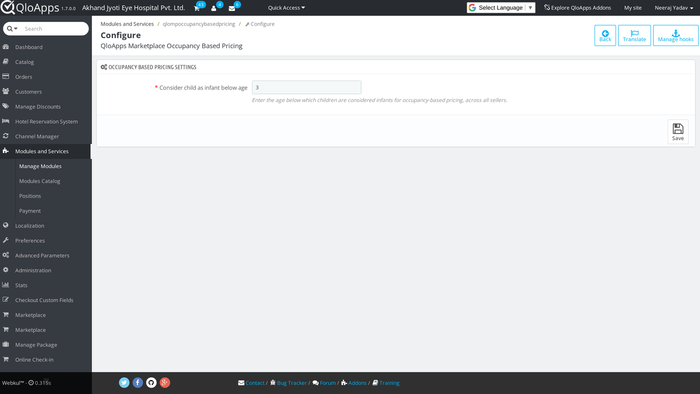 QloApps Marketplace Occupancy Based Pricing general configuration