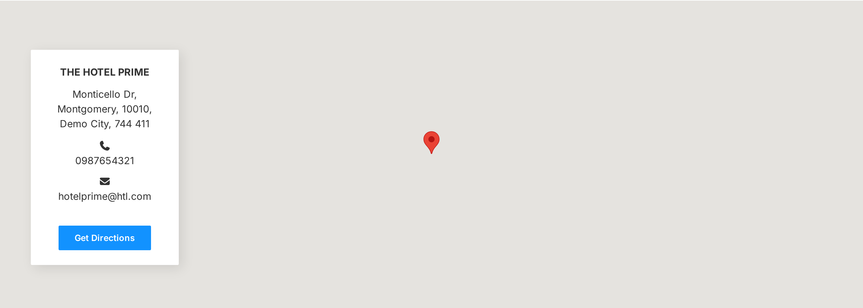 Interactive Hotels Map on Homepage
