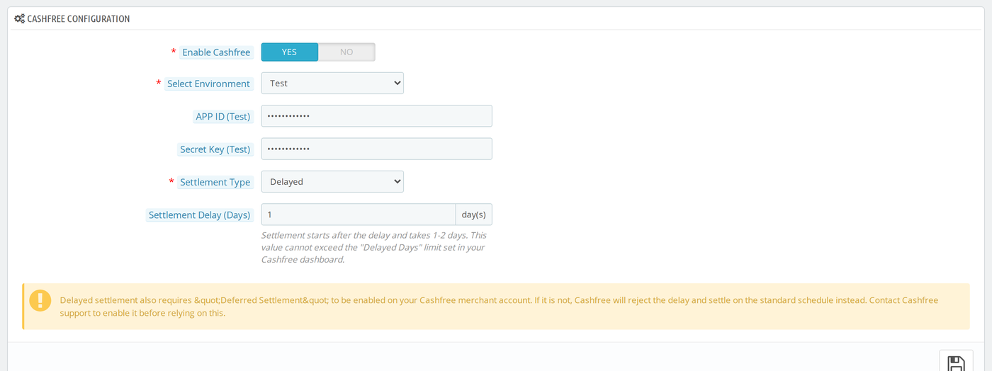 Delayed settlement with the Settlement Delay (Days) field