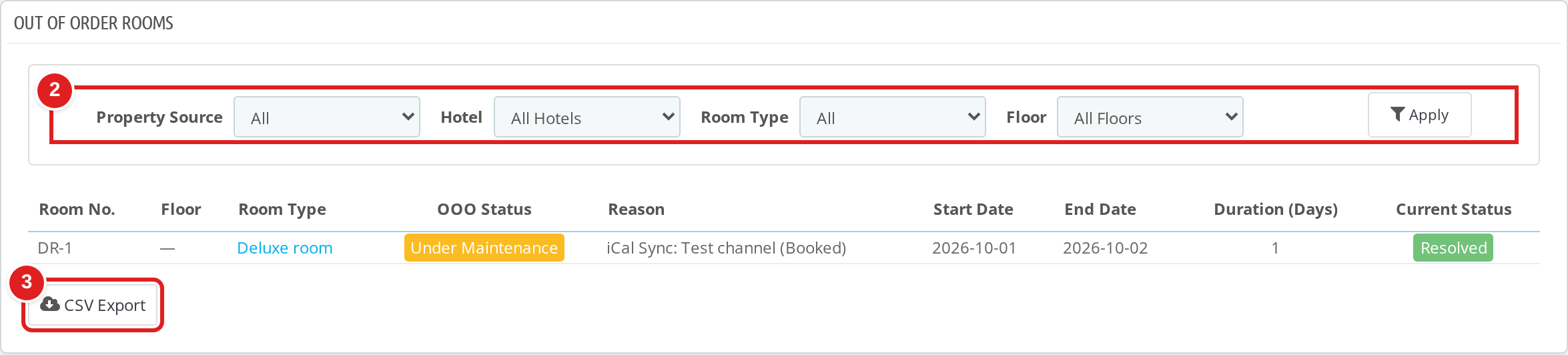 QloApps Marketplace Hotel Reports screenshot